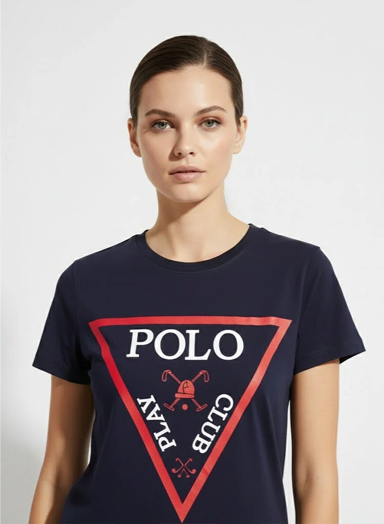 Polo Play Ladies Graphic T-shirt -NAVY